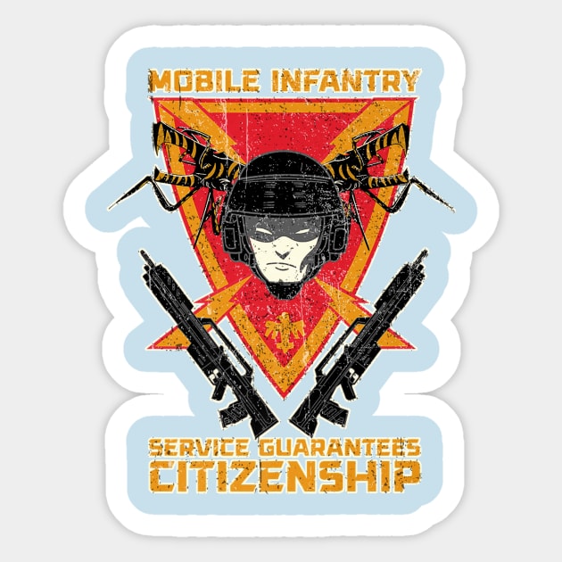 Mobile Infantry Crest Sticker by kyoiwatcher223